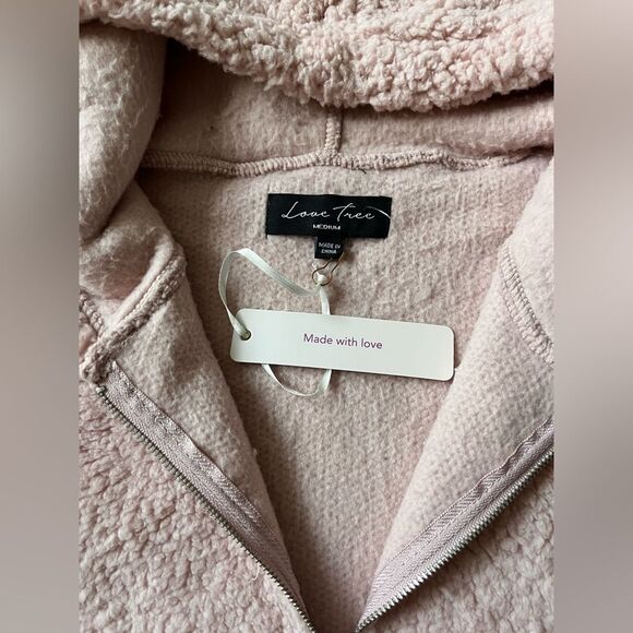 Love Tree Women's Pullover Sweate  Super Soft Teddy Faux Fur Hoodie Medium - Picture 5 of 6